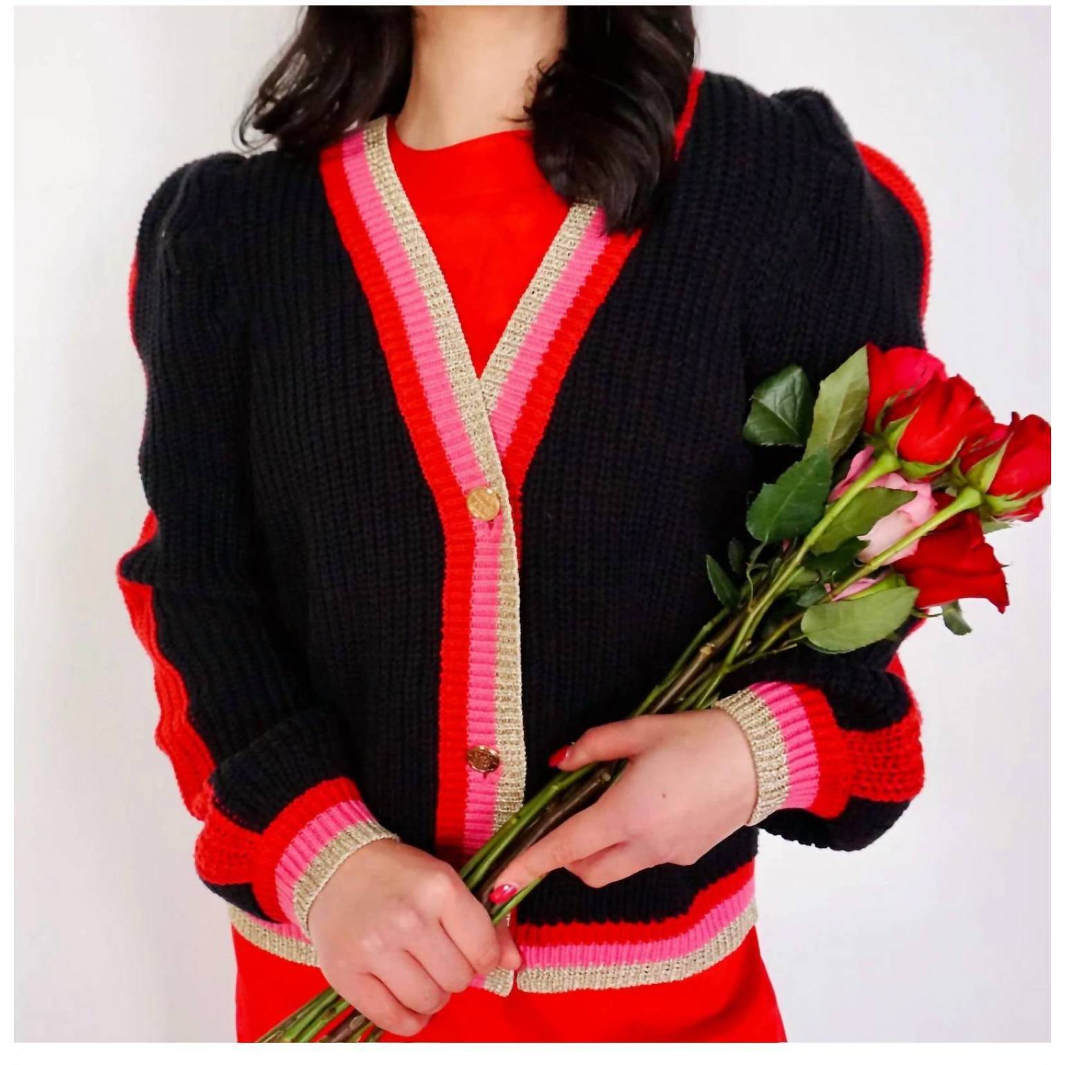 New Emily Mccarthy Fairy Lights Cardigan In Black